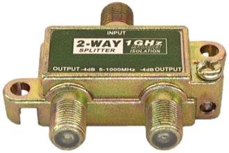 1GHz 90db Signal Splitter for Television or Satellite 1 in 2 out