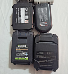 Battery Lot of 7 Open Box 20v 15v 3.5Ah 1.3Ah Rechargeable Lithium Cordless Pack