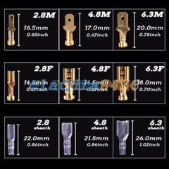 900X Assortment Male Female Spade Terminals Electrical Wire Crimp Connectors Kit