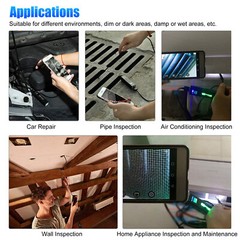 8LED WiFi Snake Borescope Endoscope 8mm Inspection Camera for iPhone Android iOS