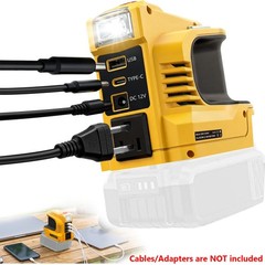 220W Power Inverter Compatible with DeWalt 20V Max Battery DC 20V to 110V AC LED