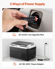 VEVOR 12 Volt Car Refrigerator Portable Freezer 42.3QT Electric Cooler Camping