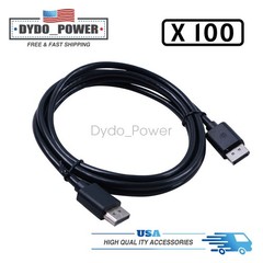 New 100PCS 6FT DisplayPort Cable 4k@60hz 2k@165hz HD Video cable DP to DP Male