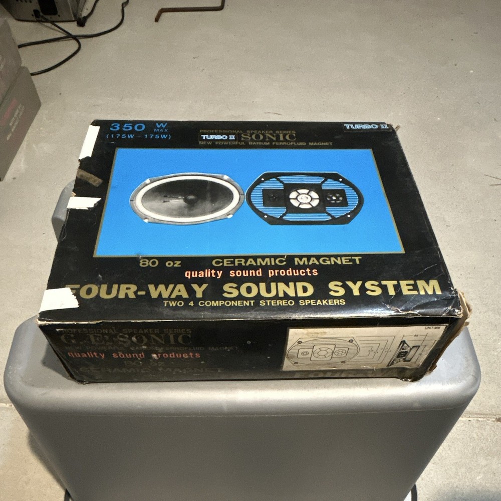 G.A. Sonic Turbo II 6x9in 4-Way Speaker Car Speakers Pair 175W RMS