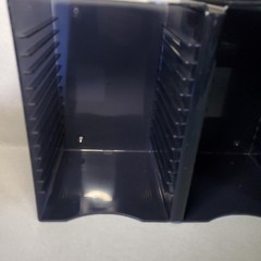 3 – Vtg ATLANTIC Black Charcoal 30 CD Storage Disc Wall Mountable Holder Rack
