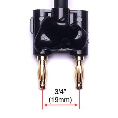 6 Inch 14 Inch Ts Mono Female Jack To Male Banana Plugs Speaker Cable 2 Pack