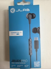 JLab Audio JBUDS PRO USB-C Wired Earbuds, Black EPROTPCRBLK123