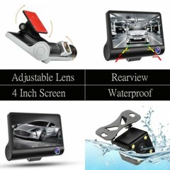 1080P 4″ Dual Lens HD Car DVR Rearview Video Dash Cam Recorder Camera G-Sensor