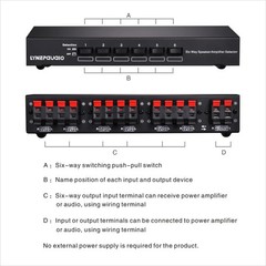 LINEPAUDIO B898 Six-way Stereo Loudspeaker / Amplifier Comparator Bidirectional