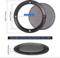 Lightweight 5-Inch Speaker Covers – 2PC Black Mesh Grills with Easy Installation