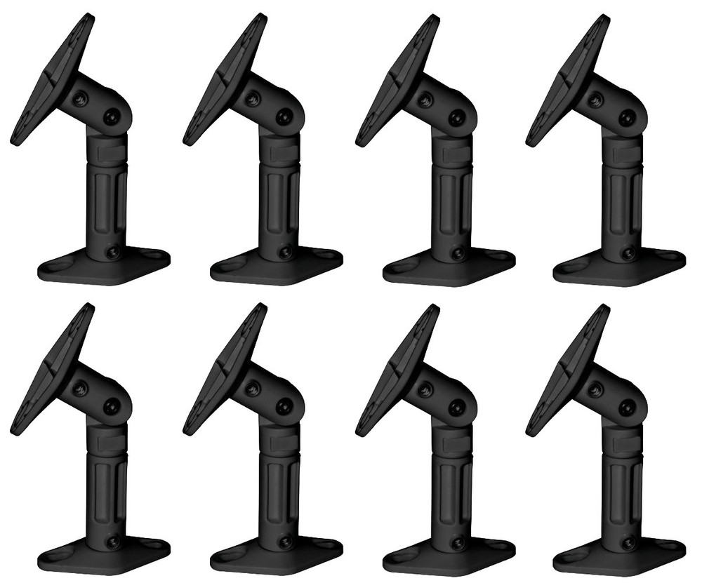 8 Pack Lot – Black Universal Wall or Ceiling Speaker Mounts Brackets fits BOSE