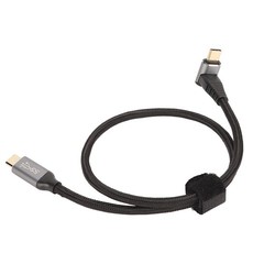.›(50cm)90 Degree USB C Cable Angled USB C Extension Cable 4K 60Hz Professional