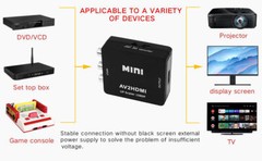 RCA AV to HDMI HD Converter Composite CVBS Video Adapter Wii NES SNES