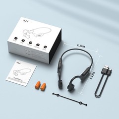 Lightweight Bone Conduction Headphones with Mic – 10 Hours Playtime & Waterproof