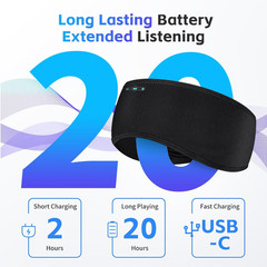 Sleep Headphones Bluetooth 6.0 Headband, 3-IN-1 Sleeping Headband Headphones for