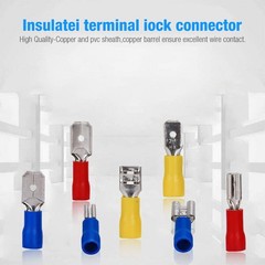 1200pcs Assorted Insulated Electrical Wire Terminals Crimp Connectors Spade Kit