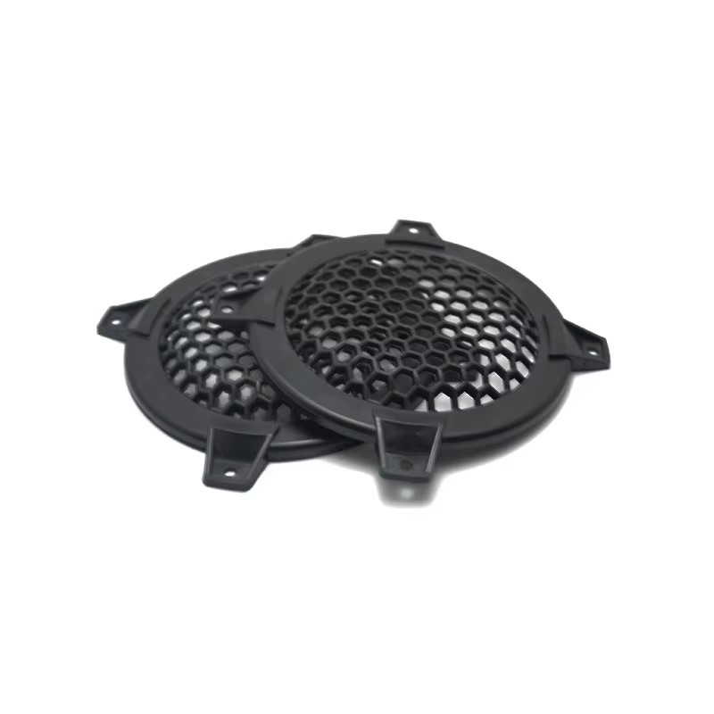 2-pcs 4″ Black Plastic Universal Speaker Grill Protective Cover