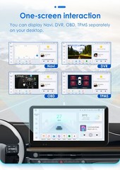 8G+128GB Single 1 DIN Android12 10.33” Android Car Stereo GPS Radio CarPlay DSP