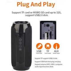 Bluetooth Wireless Speaker Portable Waterproof Stereo Bass Sound USB TF FM Radio