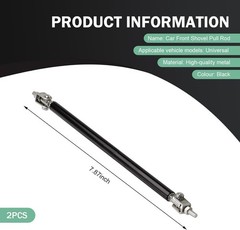 2 PCS Adjustable Splitter Strut Rods, 8″ – 11″ Front B Size: 2 PCSColor: Black