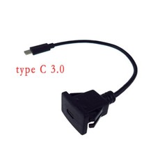 USB-C Type-C Male to Female 10Gbps Extension Cable Flush Car Latch Mount USB 3.1