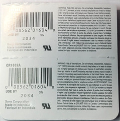 2 PK CR1632 SONY MURATA 3V LITH (GREAT EXP 2034) DL1632 ECR2032 FREE SHIP&TRAK