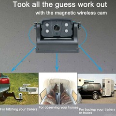WiFi Magnetic Reversing Rearview Camera 720P 9600mA Wireless for iPhone/Android