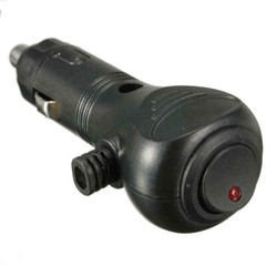 2Pcs 12V DC Car Cigarette Lighter Cable Adapter Plug with LED On/Off Switch