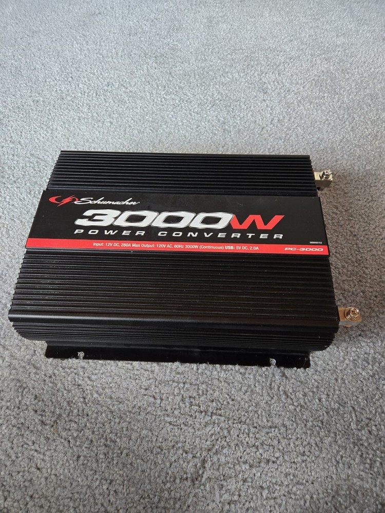 SCHUMACHER ELECTRIC PC-3000 3000 WATT 12V BATTERY POWER TO 120V AC INVERTER