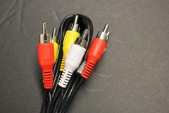 4 PCS OF 3 FT 4vINCH Composite AV 3-RCA AUDIO/VIDEO CABLE MALE RED YELLOW WHITE