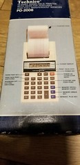 Technico10-Digit Hand-Held Printer Desk-Top Feature Full Memory Vintage PD-2006