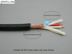 A02 (0.5m 1.5ft) — Pair(2pcs) RCA Choseal 4N-OFC HIFI Audio Cables