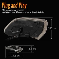 Smoke Lens LED Turn Signals Lights & Side Marker For 2018-2025 Jeep Wrangler JL