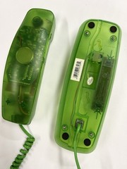 Vintage 1990s Conairphone Trimline Corded Telephone Green Transparent NOT TESTED