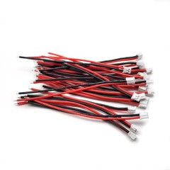20 Sets Mini Micro JST-PH 2.0mm 2 Pin Male Connector with 10cm Silicone Wire