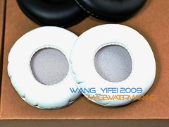 70mm White Black Color Leather Ear Pads Replacement Cushions For Headphones
