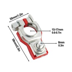 2 Car Battery Terminal Connector Top Post Positive Negative Heavy Duty Universal