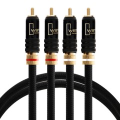 Pair 5N OFC Pure Copper Conductor Wire HiFi Audio Signal Interconnect RCA Cable
