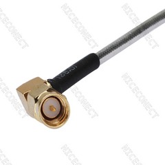 3pcs SMA Plug male Right Angle to None/Raw RF Pigtail RG405 Jumper Cable 25cm