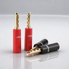 10pcs 24K Gold Plated BFA-Z 4mm Banana Plug Dual Screws Speaker Cable Connectors