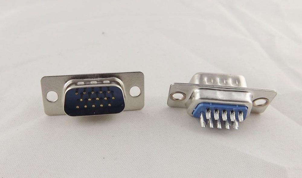 100x VGA Male Plug Socket DB15 15-Pin D-SUB 3 Rows Solder Type Connector Adapter