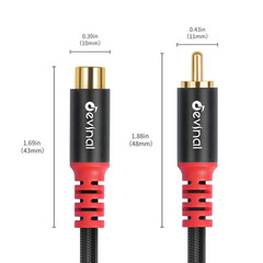 RCA Female to Male Extension Cable – Premium Audio Extender Cord for High Sound