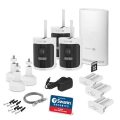 Longer charge 4K Wireless Security Kit with 3 x Wire-Free Cameras & NVR Tower