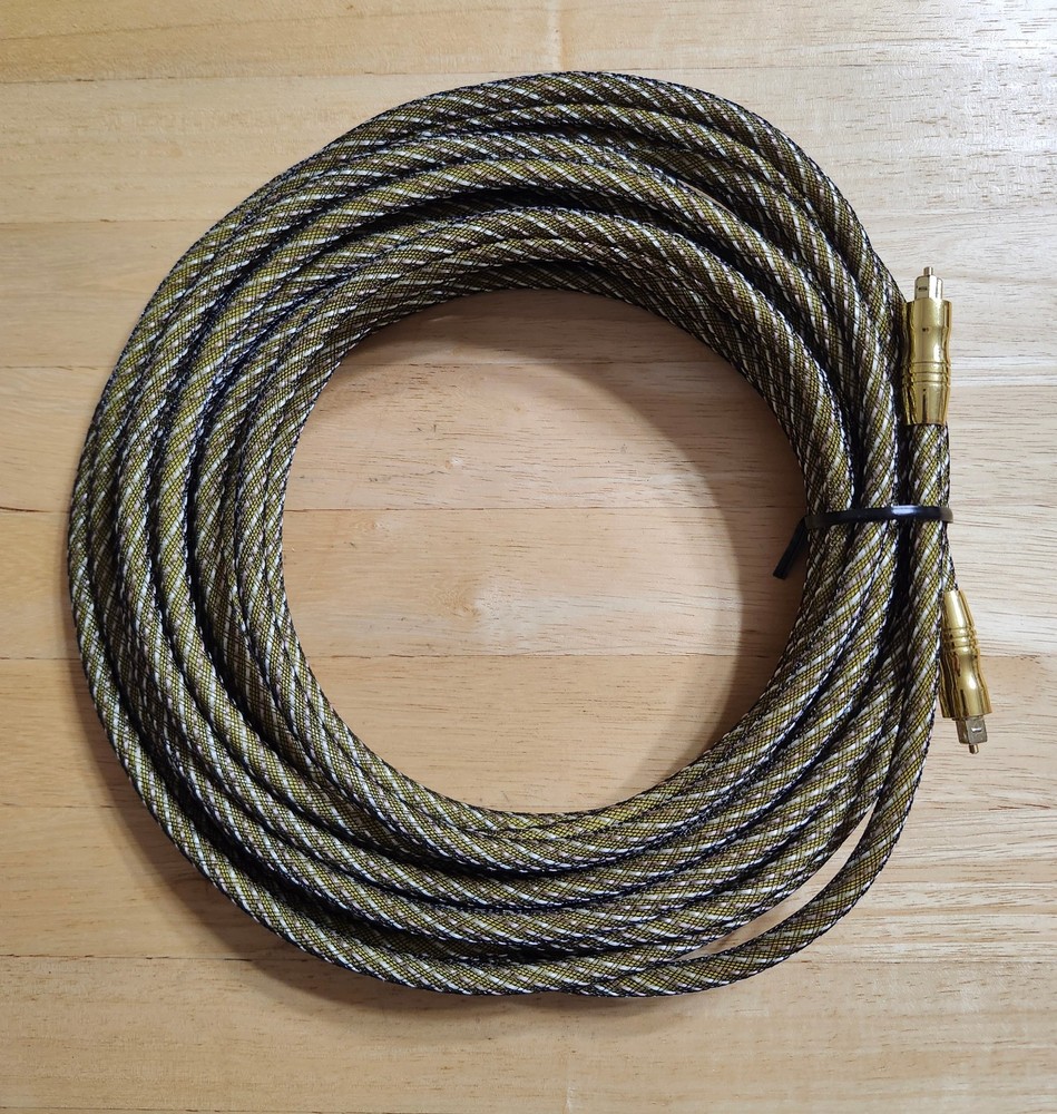 Toslink Optical Audio Cable SPDIF Digital Fiber Optic Sound Cord Premium 30 ft.