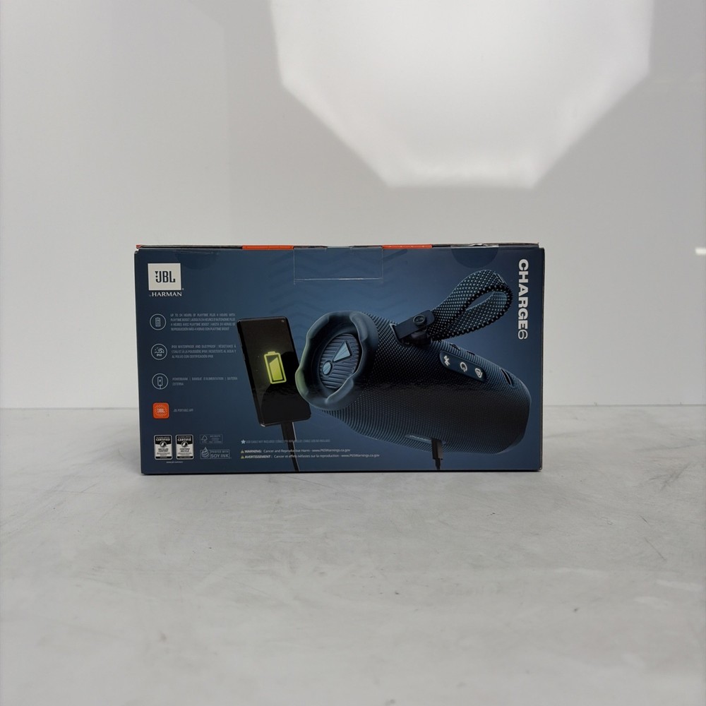 JBL Charge 6 Blue Portable Bluetooth Speaker