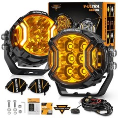 AUXBEAM 3″inch 108W Side Shooter LED Work Driving Light Spot Fog Pods Amber DRL