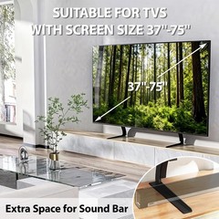 37-75” Universal Table Top TV Stand Base LCD LED VESA Pedestal Mount Bracket US