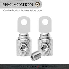 Conext Link RT0N-2 Set Screw Ring Terminal 2 Pack (1/0 Gauge, Nickel)