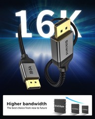 Silkland 54Gbps Displayport Cable 2.1 Vesa Certified Dp 2.1 Cable 16K30Hz