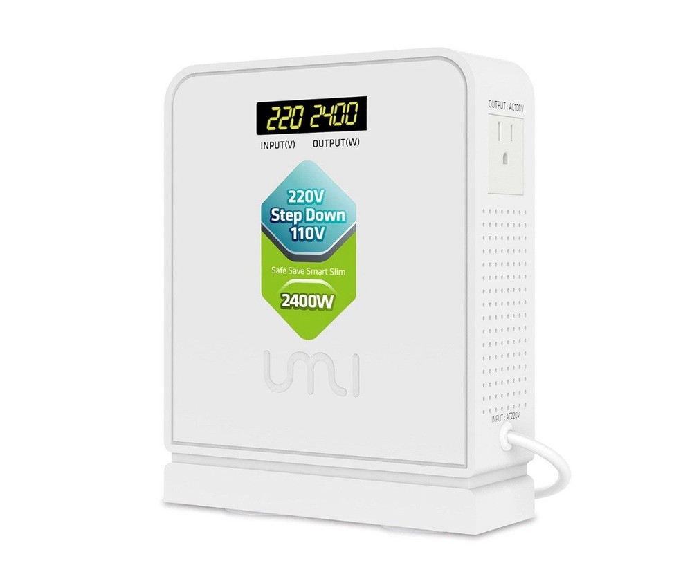 UMI 2400W Step Down 220v to 110v Voltage Converter Heavy Duty 220V to 110V Po…